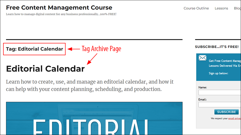 Tag Archive Page.