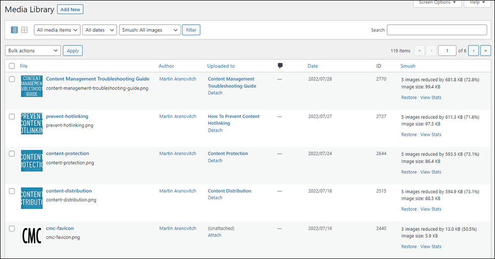 Content Organization with the WordPress Media Library