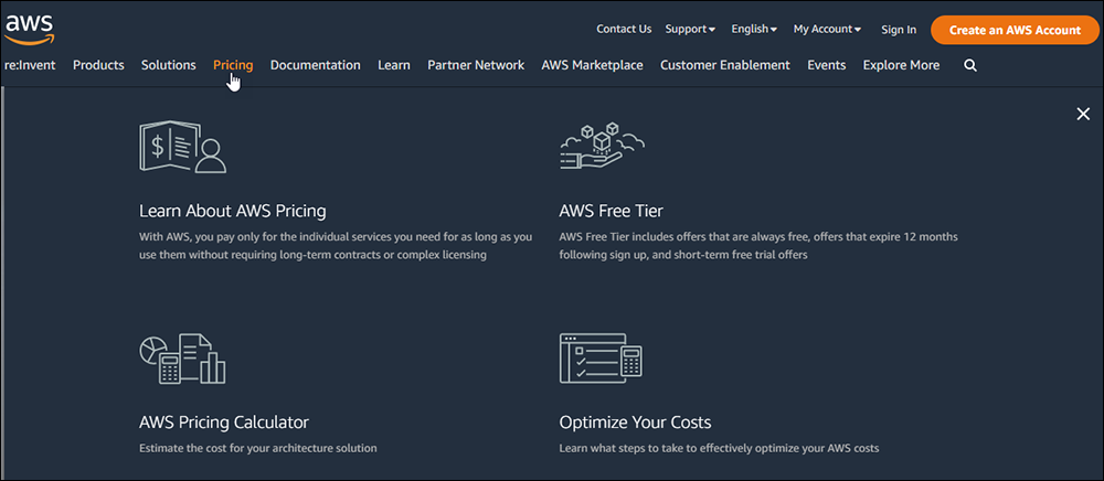 AWS - Pricing information