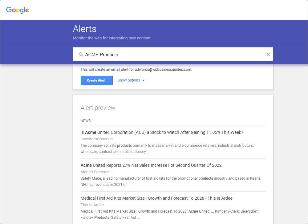 Google Alerts