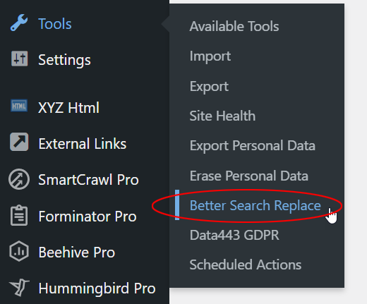 Tools - Better Search Replace