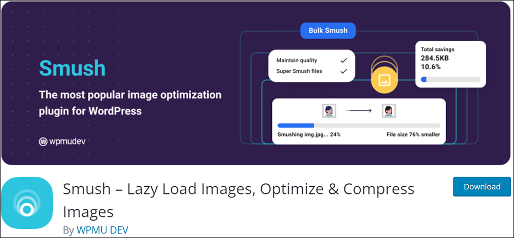 Smush - Image Optimization and Compression Plugin For WordPress