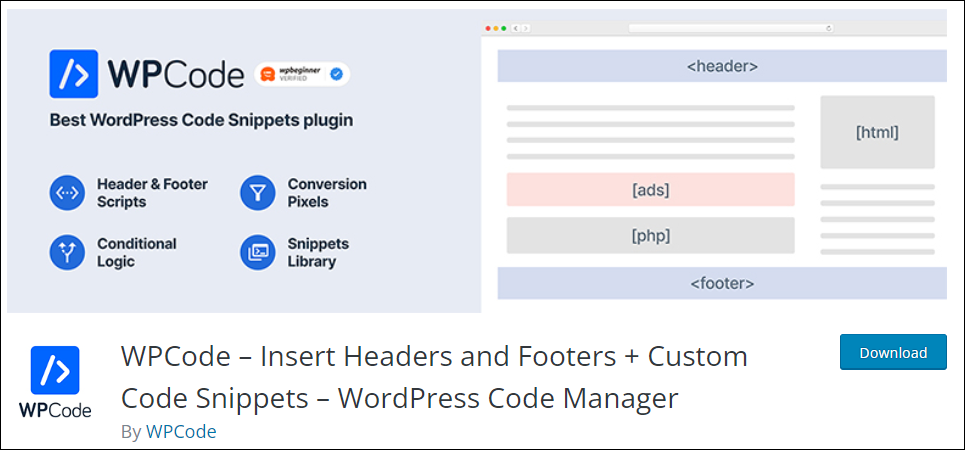 WordPress CMS Plugins - WPCode