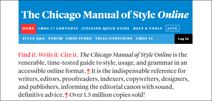 The Chicago Manual Of Style Online