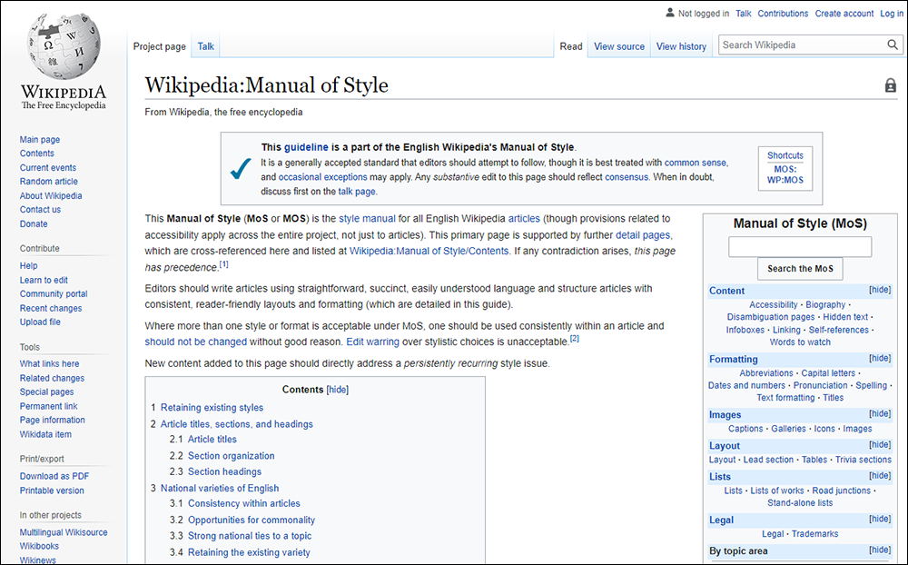 Content Editing Tools - Wikipedia Manual of Style