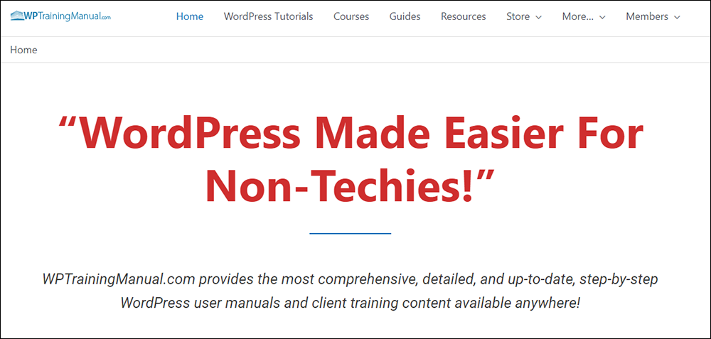 WPTrainingManual.com - WordPress User Training