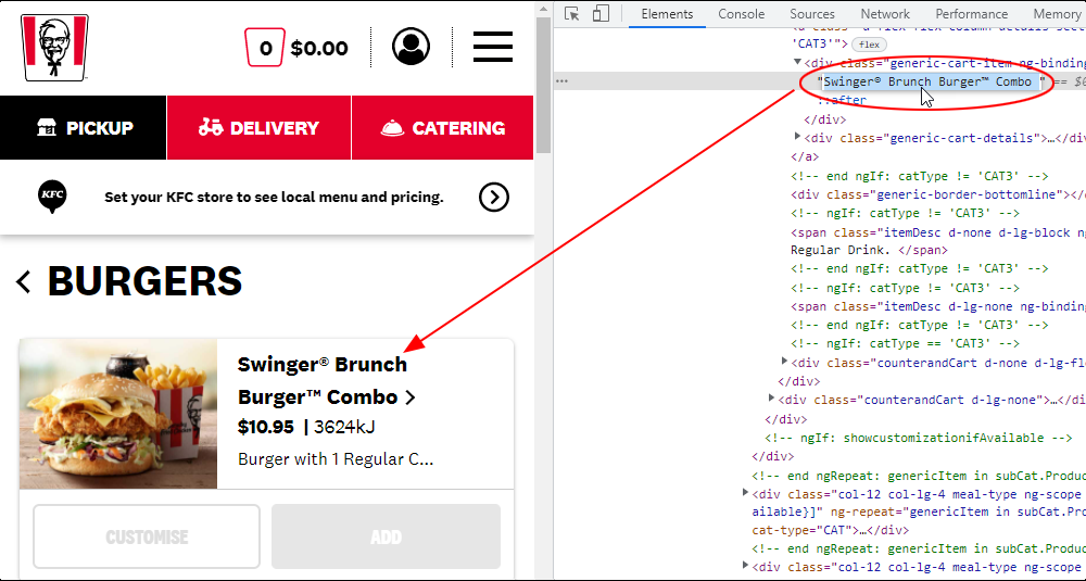 Chrome Web Developer Tools - Upfated Web Content String