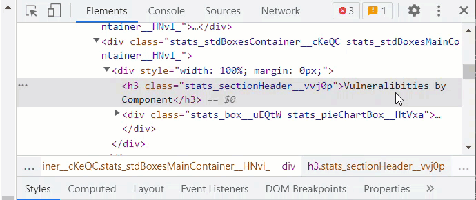 Animated image showing Chrome Web Developer Tools - Web Content string being edited.