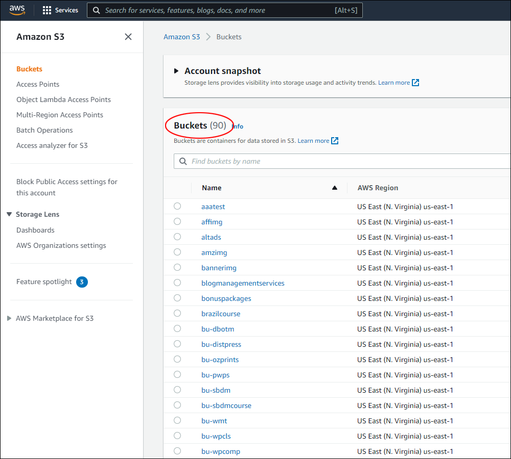 Amazon S3 buckets