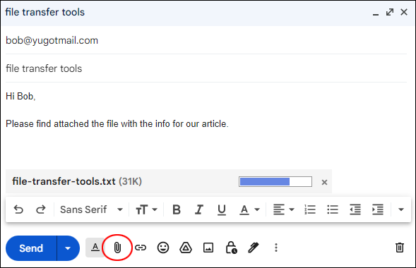 File Transfer Tools - Gmail