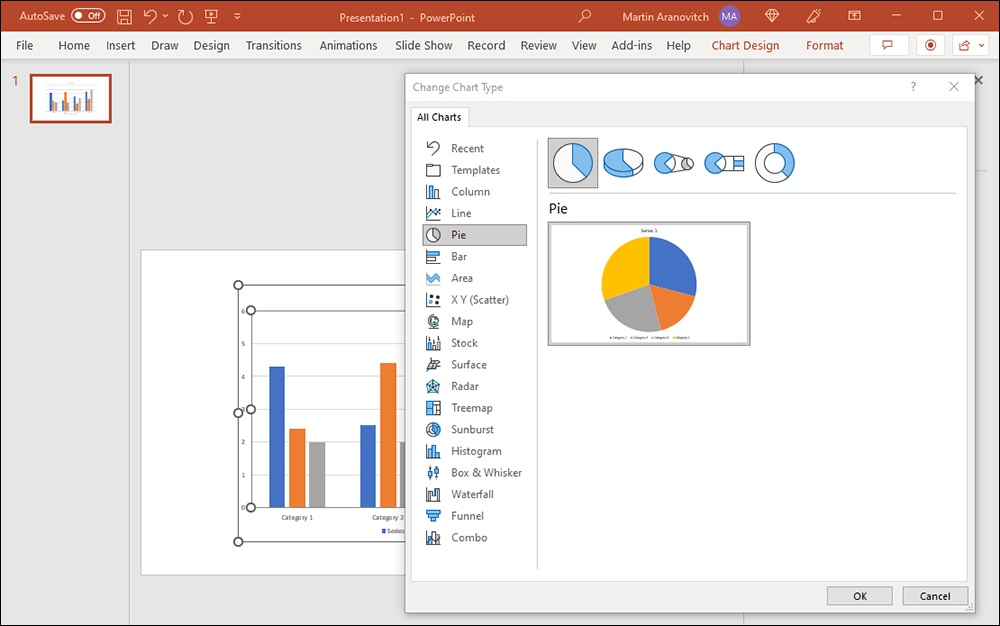 Microsoft PowerPoint - Insert Charts