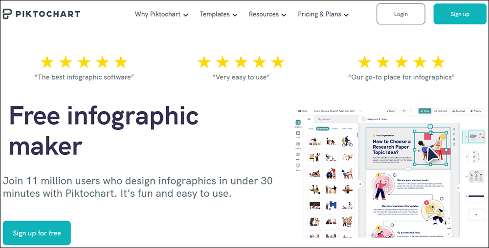 Image Tools: Piktochart - Free infographic maker