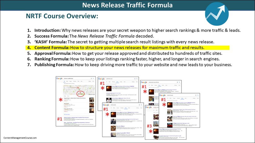 News Release Traffic Formula - course slide